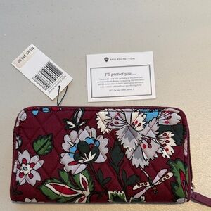 Vera Bradley Burgundy Floral Wallet